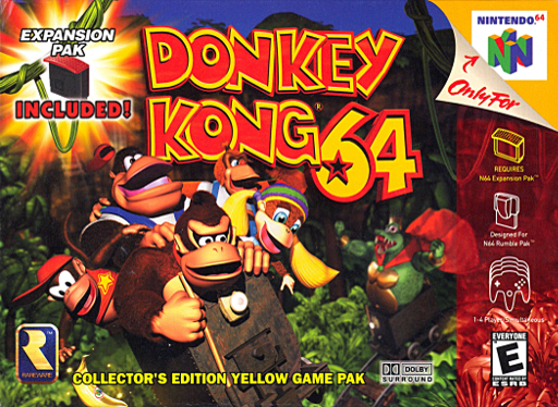 Donkey Kong 64 original Nintendo 64 box art