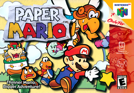 Paper Mario original Nintendo 64 box art